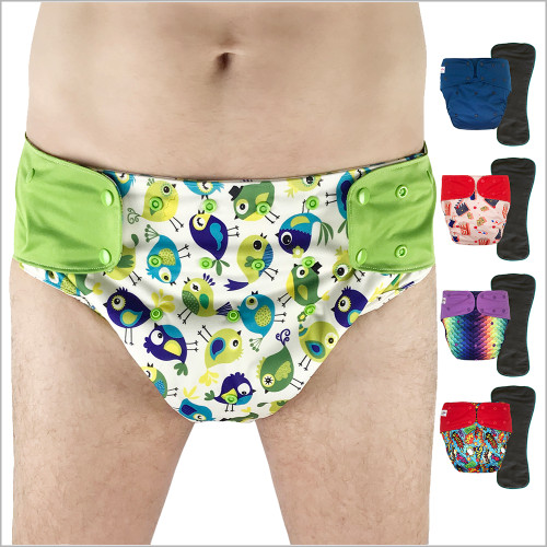 EcoAble - Cloth Diaper Cover with Insert for Big Kids, Teens and Adults