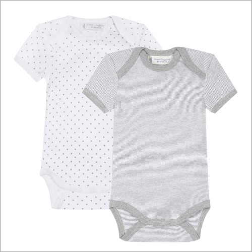 Sense Organics - Unisex Baby Onesie Bodysuit with Short Sleeves, 100% Organic Cotton