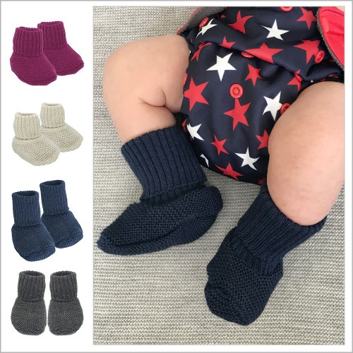 REIFF - Infant Baby Warm Booties Socks, 100% Organic Merino Wool