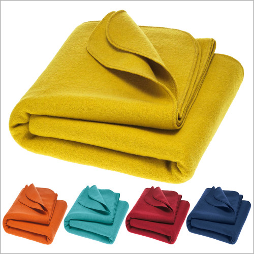 DISANA - Large Thermal Blanket Throw for Home Décor and Outdoor Activities, 100% Boiled Wool