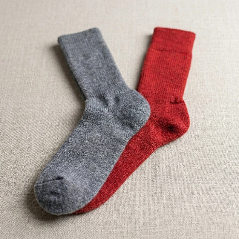 Hirsch Natur Unisex Plush Sole Socks in 100% Organic Virgin Wool