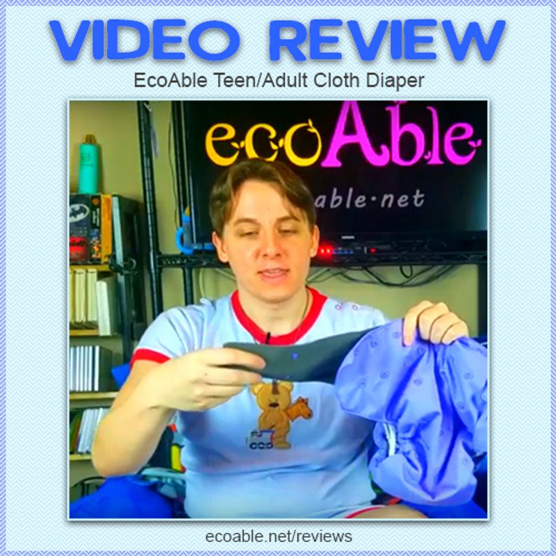 Video Review: EcoAble Teen Adult Cloth Diaper by Mid America Little Video Review: EcoAble Teen Adult Cloth Diaper by Mid America Little