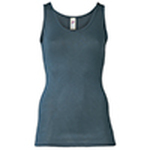 Women’s Sleeveless Thermal Base Layer Top, 70% Organic Merino Wool 30% Silk