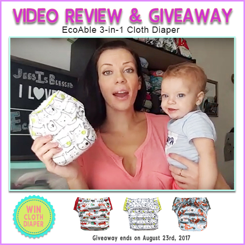 Video Review: EcoAble 3-in-1 Cloth Diaper by Jess Is Blessed