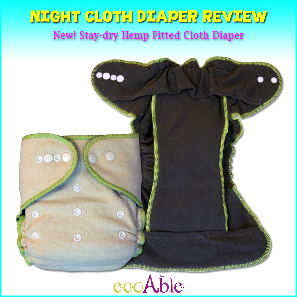 Review New! EcoAble StayDry Hemp Fitted Cloth Diaper for Night Time