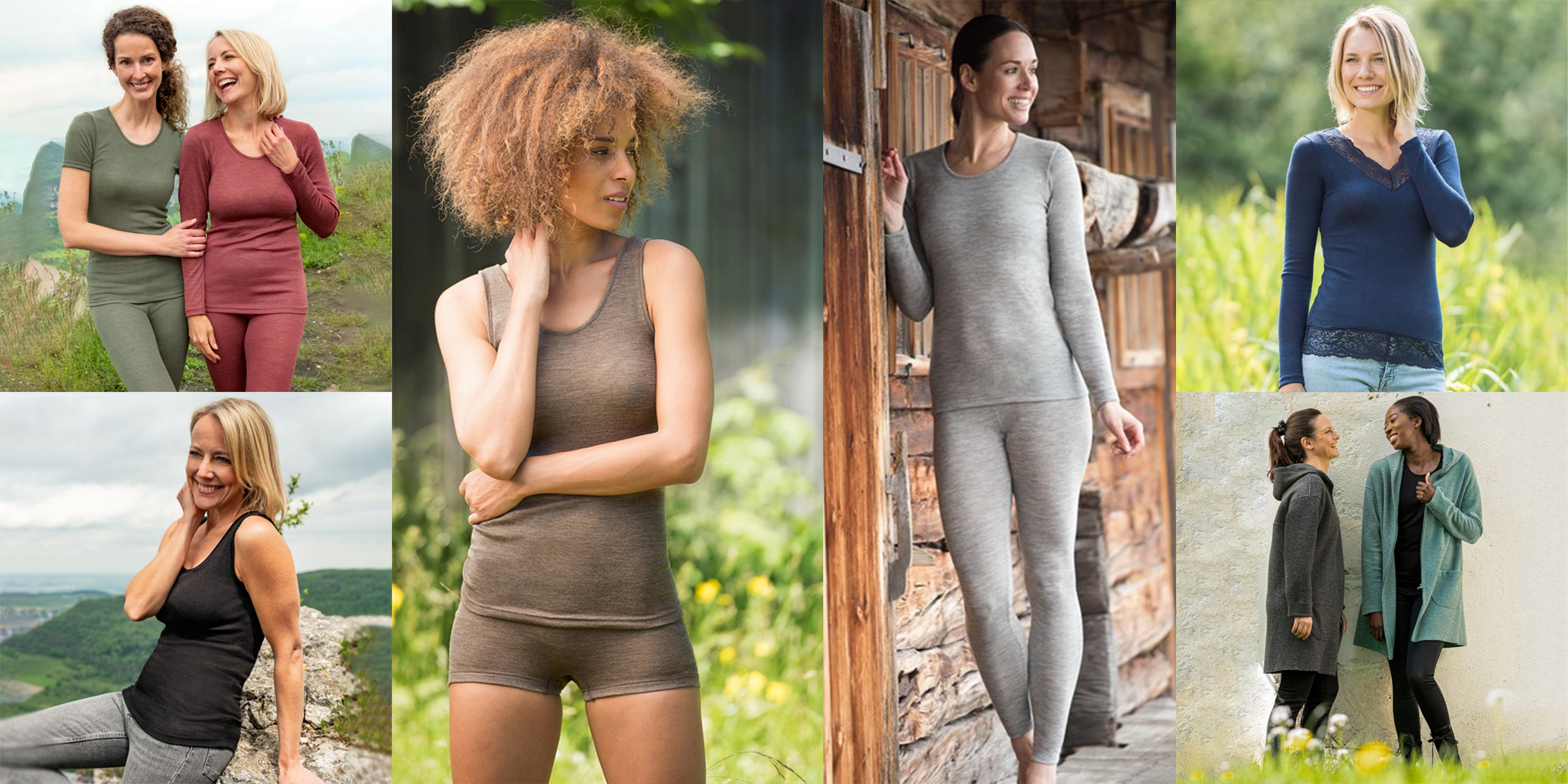 Women's organic merino wool base layers Engel Reiff Disana