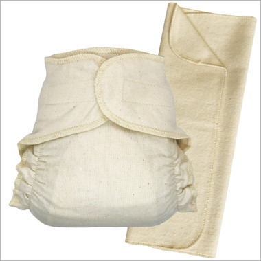 DISANA - Hook-&-loop Cotton Fitted Cloth Diapers with Diaper Booster ...
