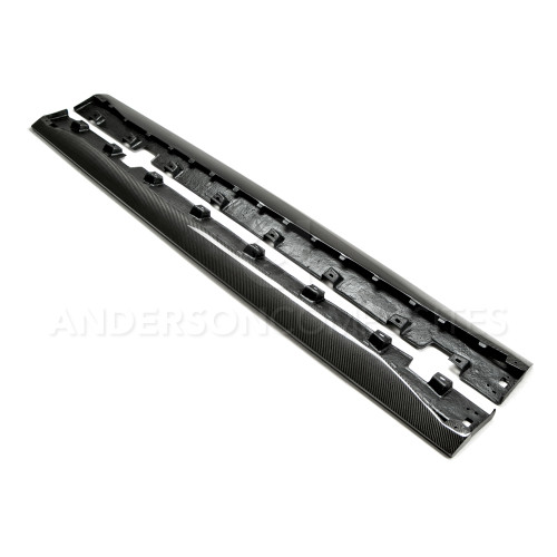 Anderson Composites Carbon Fiber Side Skirt Pair - AR Style - Ford Mustang - 2015-2021
