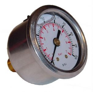 1.6" Fuel Pressure Gauge 1-7 bar - White Face