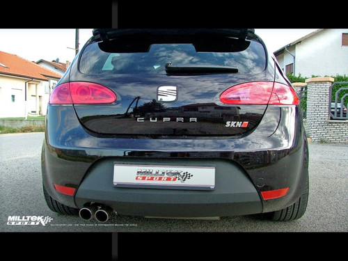Milltek TUV Appoved Resonated Cat Back Exhaust System - Seat Leon FR 2.0 T FSI 2006-
