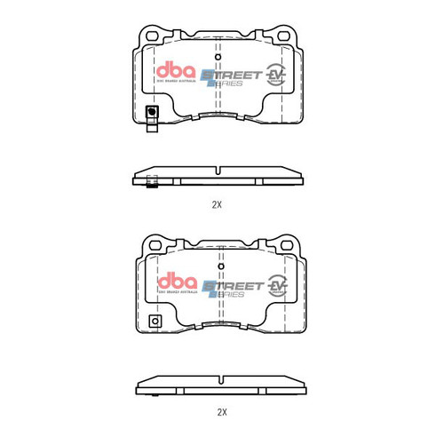 DBA SSEV STREET SERIES BRAKE PADS [Tesla Roadster 2012 On / Model S 2014 On / Model X 2016 On F