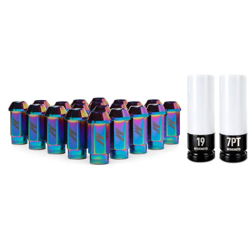 Aluminum Locking Lug Nuts M12x1.25, Neo Chrome, 20pc Set