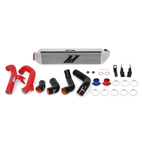 Performance Intercooler, fits Honda Civic 1.5T/Si 2016-2021 Silver Intercooler Red Piping