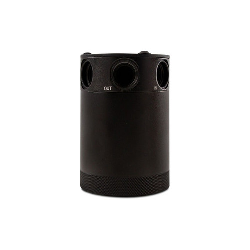 Baffled Oil Catch Can, Black, 3-Port, Compact