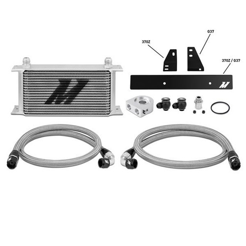 Oil Cooler Kit, Silver, fits Nissan 370Z 2009-20 / Infiniti G37 Coupe 2008-15