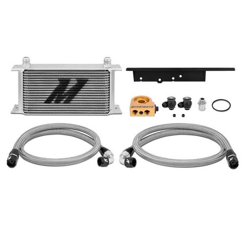 Oil Cooler Kit, Silver, Thermostatic, fits Nissan 350Z 2003-09