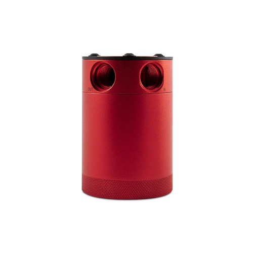 Baffled Oil Catch Can, Red, 2-Port, Compact