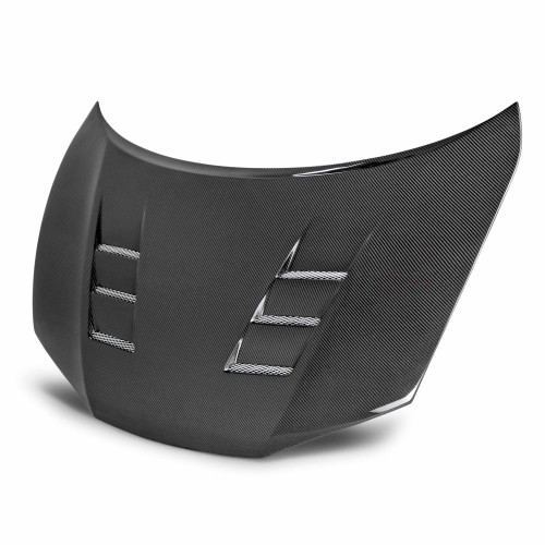 TS-style carbon fibre bonnet for 2014-2015 Honda Civic 2DR