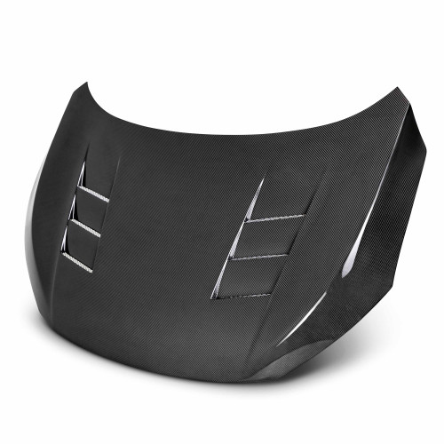 TS-style carbon fibre bonnet for 2016-2021 Honda Civic 2DR/4DR