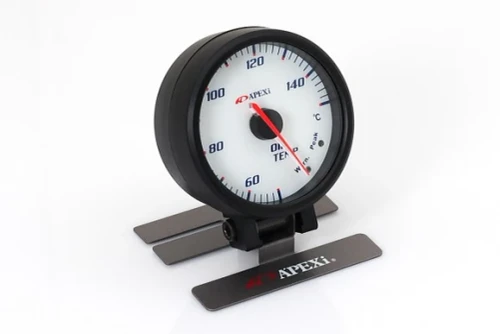 APEXi EL II System Gauge,  Oil Temp, White Display / Black Ring
