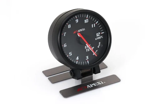 APEXi EL II System Gauge,  Exhaust Gas Temp, Black Display / Black Ring