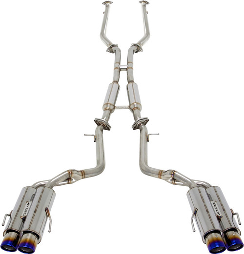 A'pexi N1-X Evolution Extreme Exhaust System - Resonated - Titanium Tails - Lexus RC-F