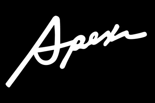 A'PEXI 6-inch Vinyl Cursive Logo Decal in White