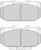 Ferodo DS2500 Front Brake Pad Set - Mitsubishi GTO & 3000GT