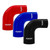 90-Degree Transition Coupler, Black, Silicone, 2.50in to 3.00in
