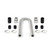 Universal Flexible Stainless Steel Radiator Hose Kit, Chrome, 36in