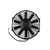 Electric Fan, Slim, Straight Blade, Black, 12 in