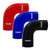 90-Degree Transition Coupler, Black, Silicone, 2.50in to 2.75in