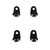Fan Clips, Black, Plastic