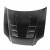 TS-style carbon fibre bonnet for 1996-1998 Honda Civic
