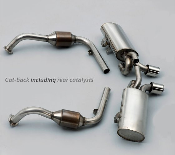 Milltek Primary Cat Back Exhaust System inc Secondary Sports Cats - Porsche Cayman S 3.4