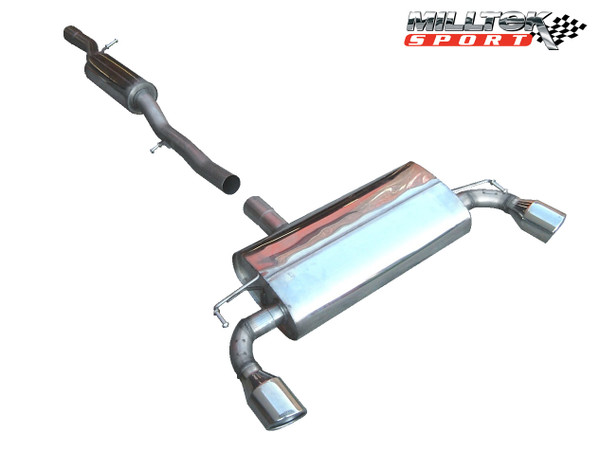 Milltek Resonated Cat Back Exhaust System - Volkswagen Golf Mk4 R32 3.2 V6 4WD