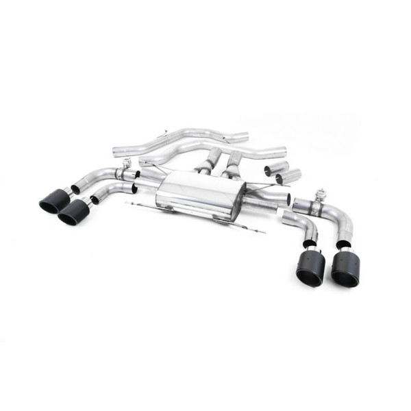 Milltek Exhaust for Alfa Romeo Giulia Quadrifoglio 2.9 V6 Bi-Turbo Front Pipe-back (Carbon Trims)