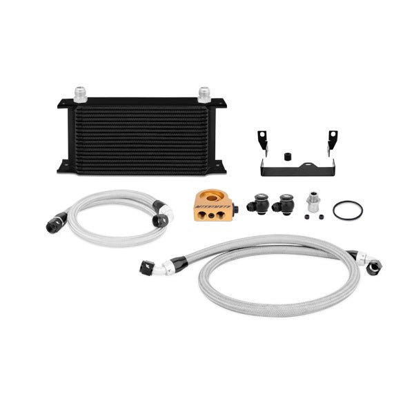 Oil Cooler Kit, Black, Thermostatic, fits Subaru WRX/STI 2006-2007