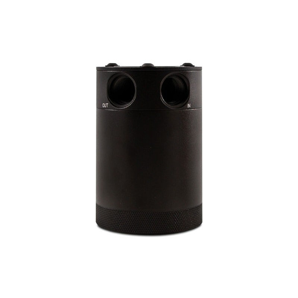 Baffled Oil Catch Can, Black, 2-Port, Compact