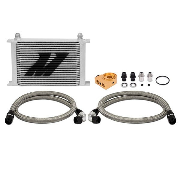 Universal Oil Cooler, 25-Row, Silver, Thermostatic, Kit