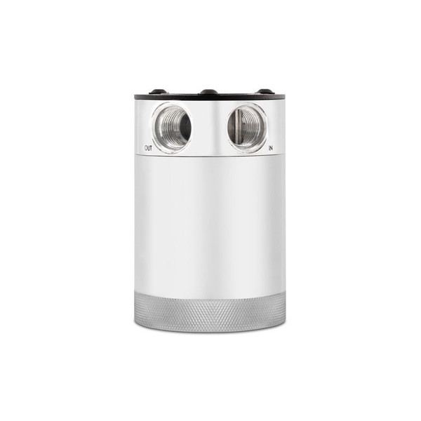Baffled Oil Catch Can, Polished, 2-Port, Compact