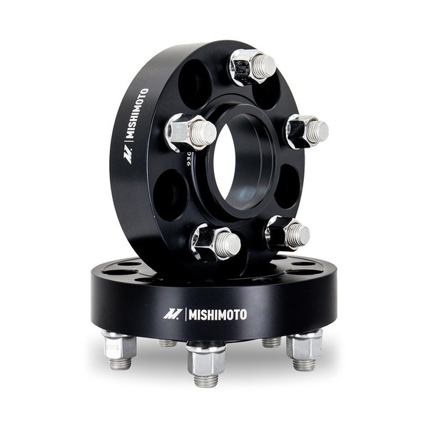 Wheel Spacers, Black, 5X114.3, 70.5mm Center Bore, M14 X 1.5, 25mm