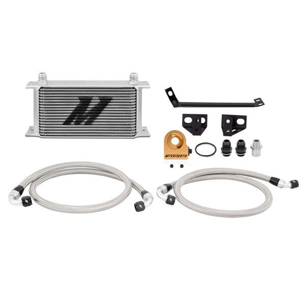 Oil Cooler Kit, Silver, Thermostatic, fits Ford Mustang EcoBoost 2015-2017