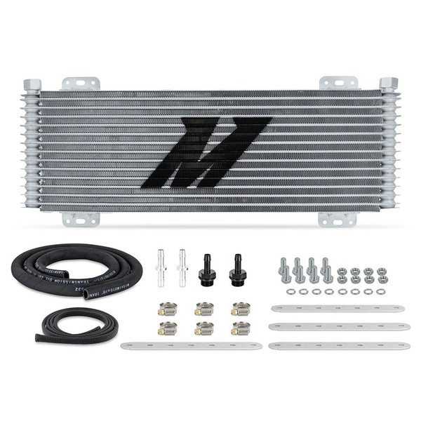 13-Row Stacked Plate Transmission Cooler, Silver, 22.85in X 7.10in X 1.25in
