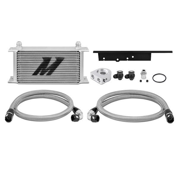 Oil Cooler Kit, Silver, fits Nissan 350Z 2003-09 / Infiniti G35 Coupe 2003-07