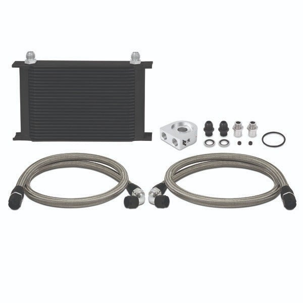 Universal Oil Cooler, 25-Row, Black, Kit