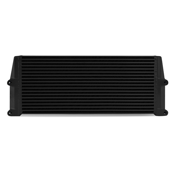 Universal Oil Cooler,  HD Bar-and-Plate, Black, 17in Core, Same-Side Outlets