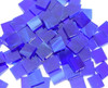 Dark Blue & White Wispy Stained Glass Mosaic Tiles COE 96