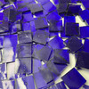 Cobalt Blue Cathedral Stained Glass Mosaic Tiles