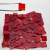 Red-Orange Streak Stained Glass Mosaic Tiles